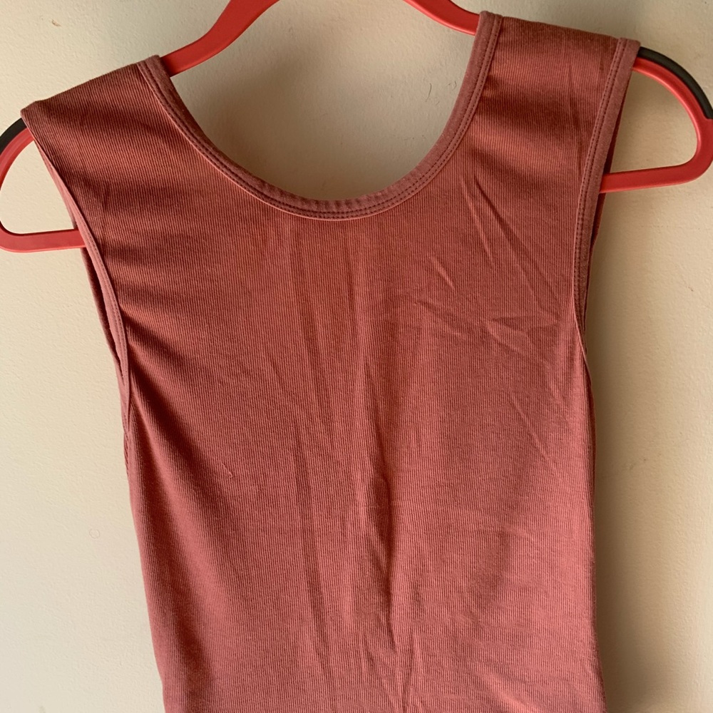Pink tank top! Worn both ways!